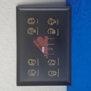 VTG. COUROC OF MONTEREY INLAID SERVING TRAY SYMPHONY COMPOSERS GRAND PIA…